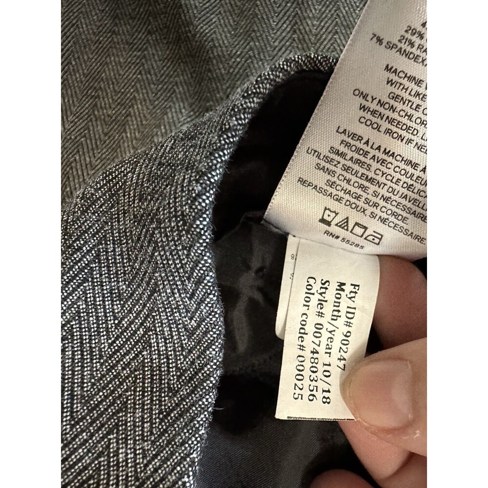 Express Editor Slim Low Rise Stretch Chino Pants Herringbone Black Size 2L EUC - Picture 5 of 10